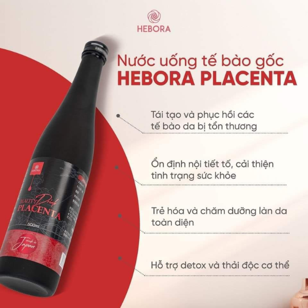 Nước Uống Tế Bào Gốc Nhau Thai Placenta Hebora 500ml