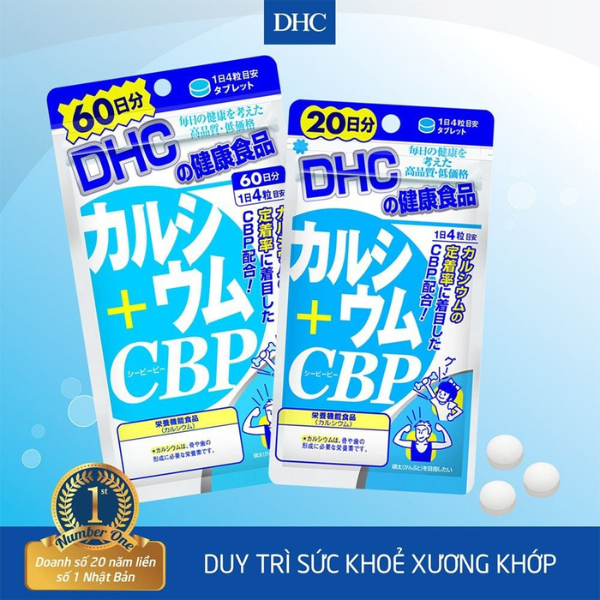 Viên Uống Bổ Sung Canxi Calcium + CBP DHC 60 Ngày ( 240 Viên)