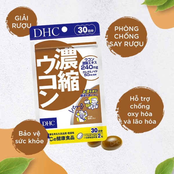 Viên Uống DHC Tinh Chất Nghệ Cô Đặc 30 Ngày Gói 60 Viên - Hàng Nhật Nội Địa